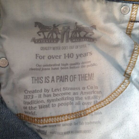 Levi's 505 Denim Blue Jeans 38x34 - Picture 7 of 7